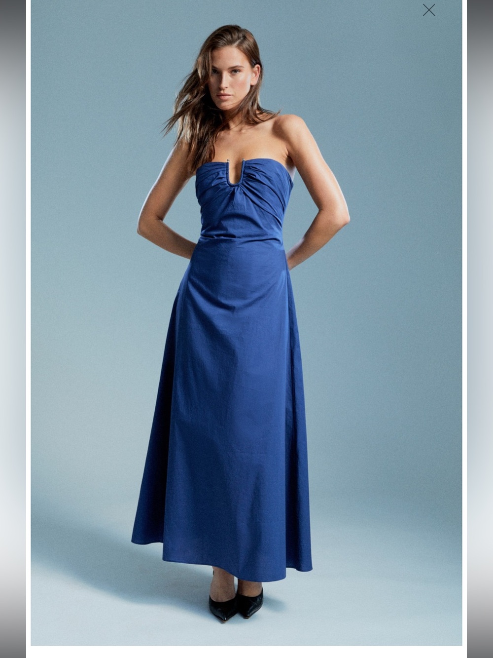 Bardot Lora Strapless Cotton Poplin Maxi Dress